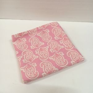 Pottery Barn PAIR Teen Pink Percale Paisley Pillow Shams